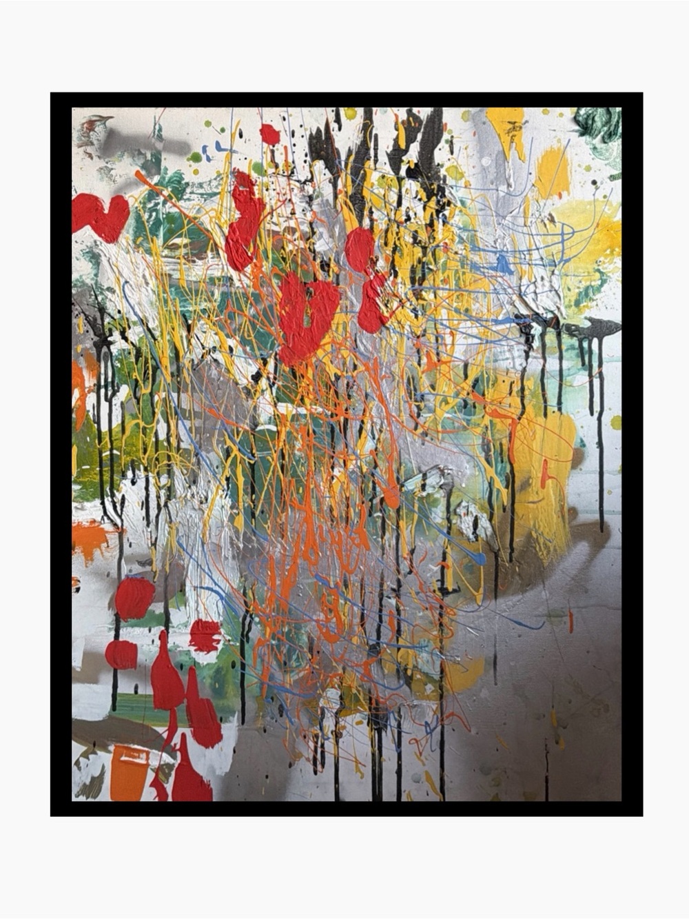 Abstract Splash Canvas Art - Multicolor, Unframed